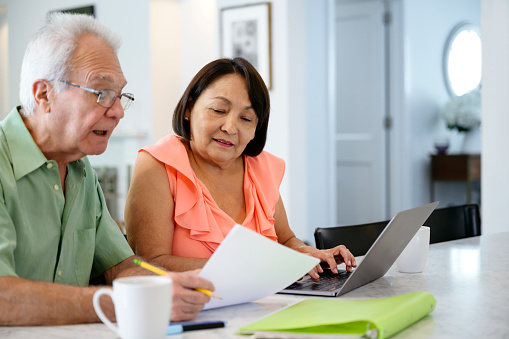 Parents discussing finances