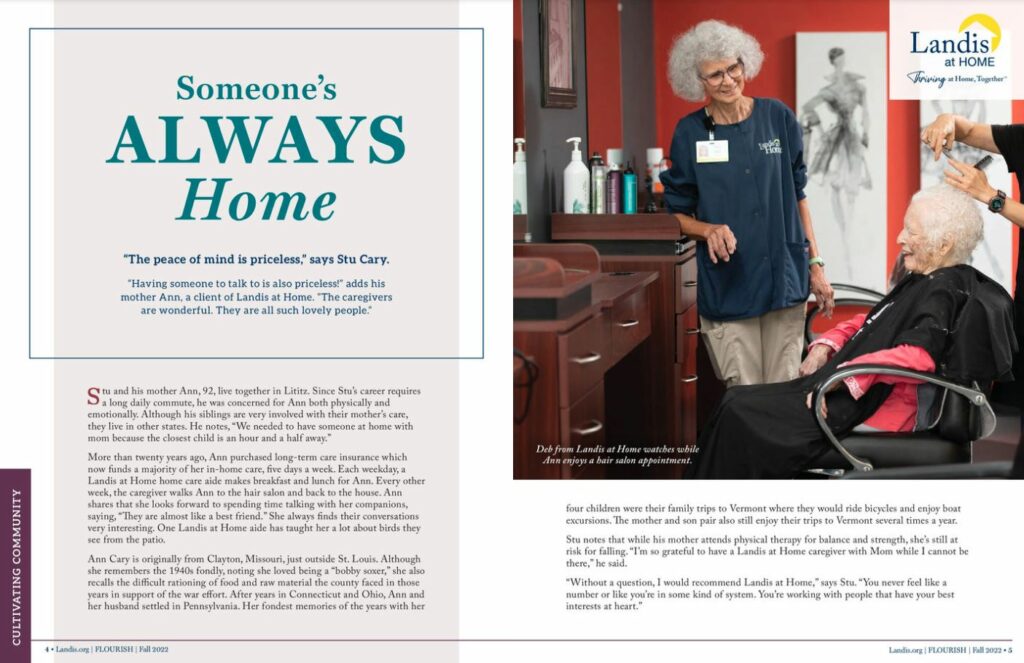 Someone's Always Home, Flourish article. 