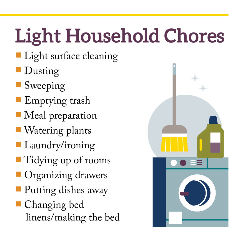 Light Household chores.